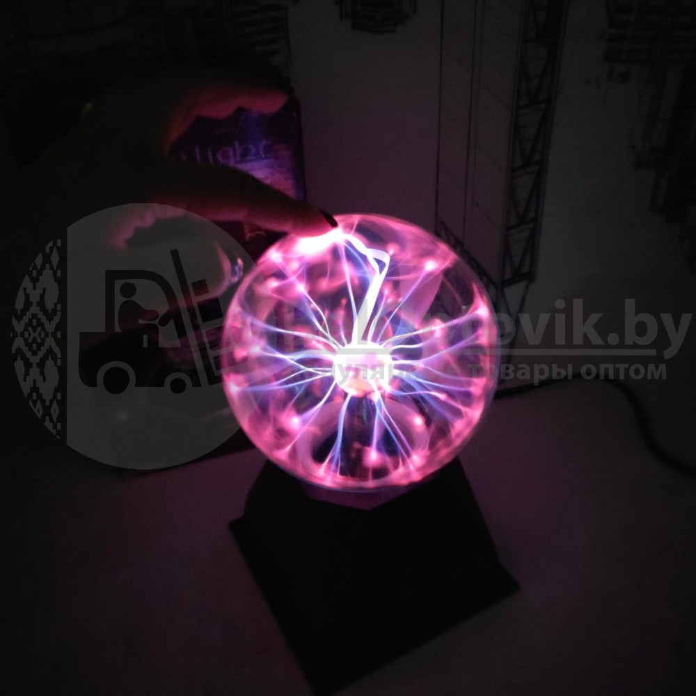 Плазменный шар Plasma light декоративная лампа Тесла (Молния), d 10 см - фото 10 - id-p179625471