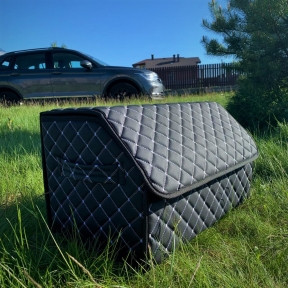 Органайзер Кофр в багажник Premium CARBOX Усиленные стенки (размер 50х30см) Узор двойной квадрат - фото 1 - id-p180989690