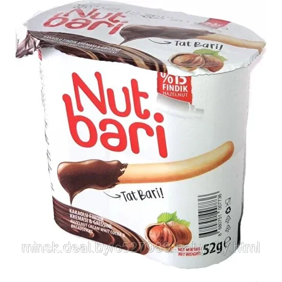 Паста ореховая с какао и печеньем Nut Bari, 52г - фото 1 - id-p220616946