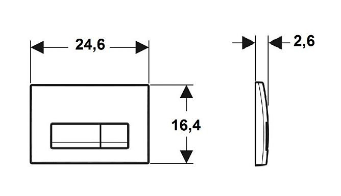 Кнопка Geberit Delta 50 Черный глянец - фото 3 - id-p220616909