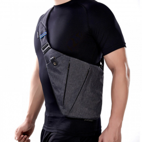 Универсальная сумка-кобура ультратонкая DXYZ (через плечо) Niid Fino Серая (текстиль) - фото 1 - id-p179629841