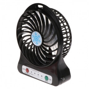 Мини вентилятор USB Fashion Mini Fan, 3 скорости обдува (заряжается от USB) Черный - фото 1 - id-p179626754