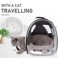 Рюкзак переноска с ПРОЗРАЧНЫМ окном для домашних животных (мелких пород собак, кошек) Серая