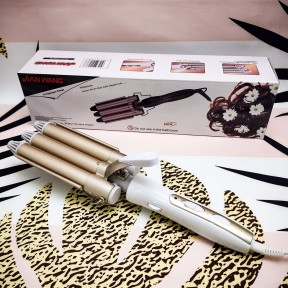 Тройная плойка для создания крупных локонов Hair Curler Wang D28