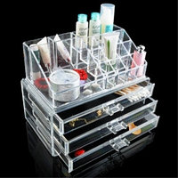 УЦЕНКА Органайзер акриловый для косметики Cosmetic Storage Box 3 полки