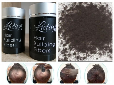 Загуститель волос Lutino Hair building fibber (Black), 25g - фото 1 - id-p179630969