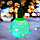 Лампа - светильник (ночник) Хлопковый шар подвесная декоративная, диаметр шара 20 см. Синий, фото 2