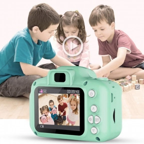Детская камера Cartoon Digital Camera 2 Мятный - фото 1 - id-p179627184