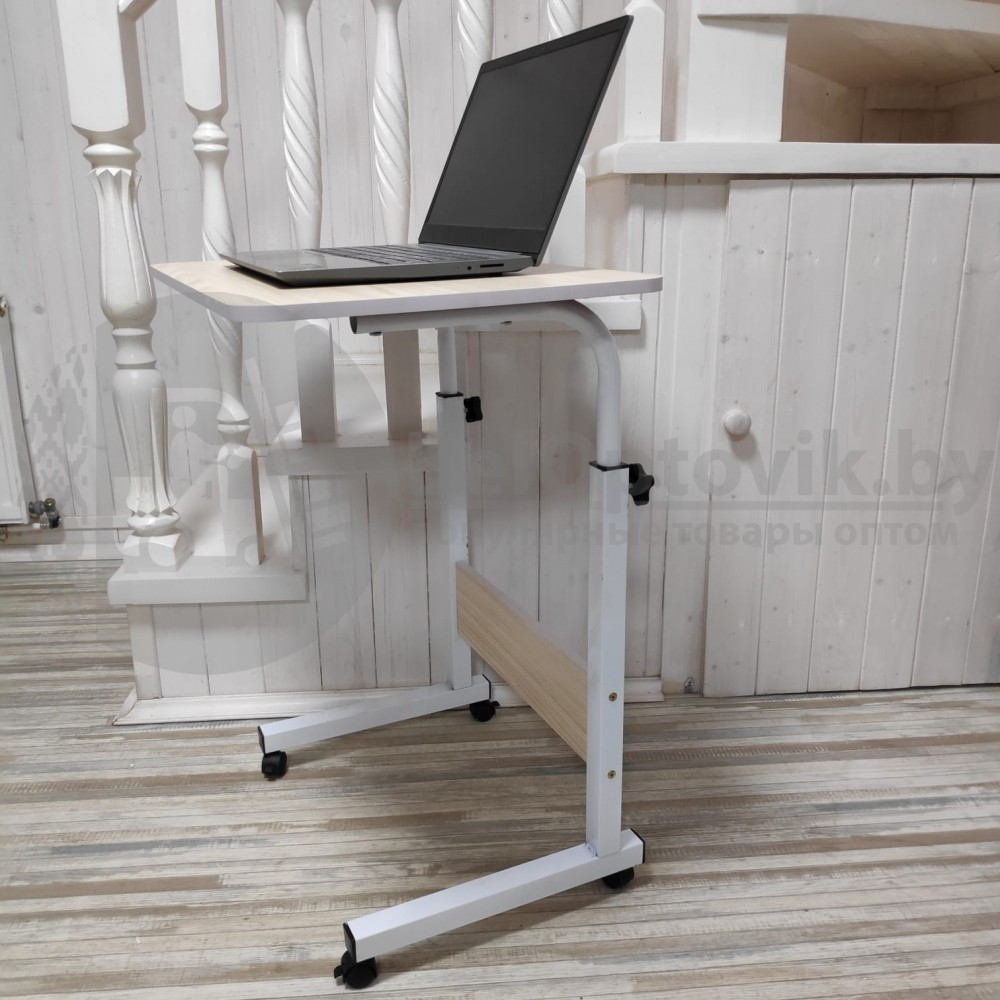 Универсальный стол для ноутбука Table - Mate (прикроватный столик) на колесах (складной, регулируемый по - фото 4 - id-p179625859