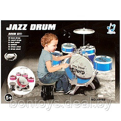 Детская барабанная установка Jazz Drum голубой, розовый