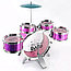 Детская барабанная установка Jazz Drum голубой, розовый, фото 5
