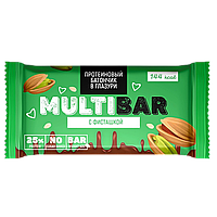 Батончик протеиновый в глазури MULTIBAR c фисташкой без сахара 40 Г