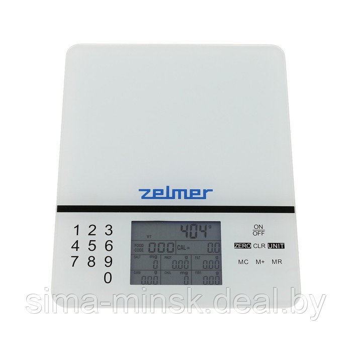 Весы кухонные Zelmer ZKS1500N, электронные, до 5 кг, серые - фото 1 - id-p220617244