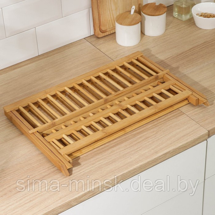 Сушилка для посуды «Бамбуковый лес», 2 яруса, 47×30 см, бамбук - фото 5 - id-p220617246