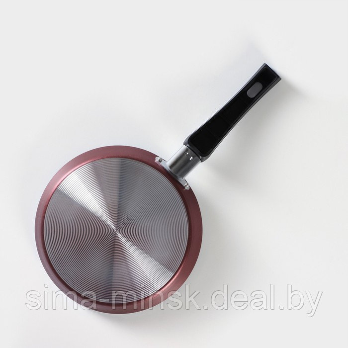 Сковорода блинная «Хит», d=18 см, пластиковая ручка, антипригарное покрытие, цвет чёрный - фото 6 - id-p220617310