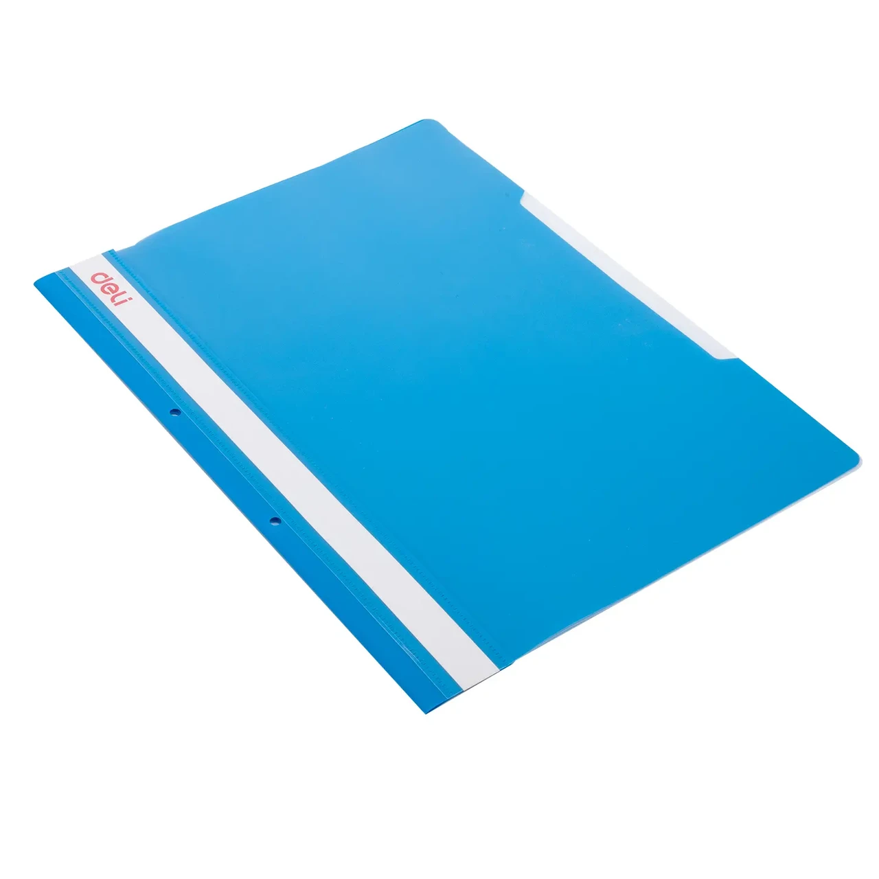 Папка-скоросшиватель DELI A4 с прозрачной обложкой, с перфорацией, синяя (цена с НДС) - фото 1 - id-p107533679