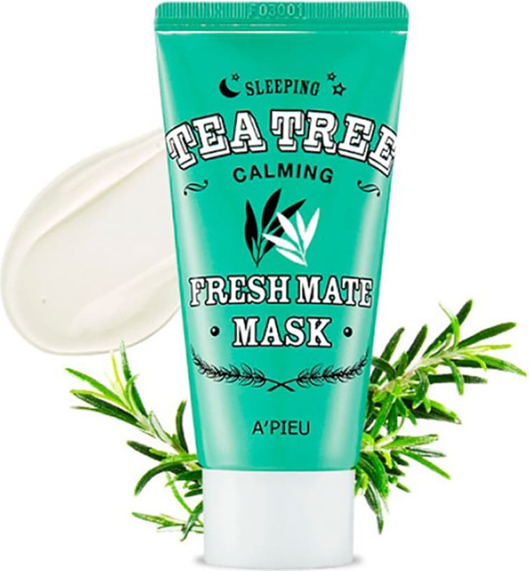 Успокаивающая ночная маска для лица A'PIEU Fresh Mate Tea Tree Mask (Soothing),50мл - фото 2 - id-p220618164