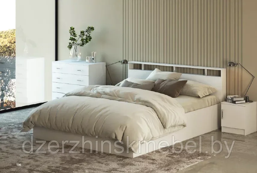 Кровать Арина 1,8 м белый. Производство Россия м