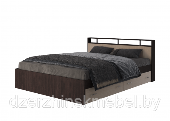 Кровать Арина 1,2м венге/сонома с ящиками. Производство Россия м - фото 2 - id-p220618929