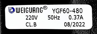 Вентилятор тангенциальный 60х120 (ФЕН) Weiguang YGF60.480