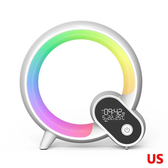 RGB красочная ночная лампа app control bluetooth-совместимый динамик светодиодный будильник - фото 2 - id-p220620240