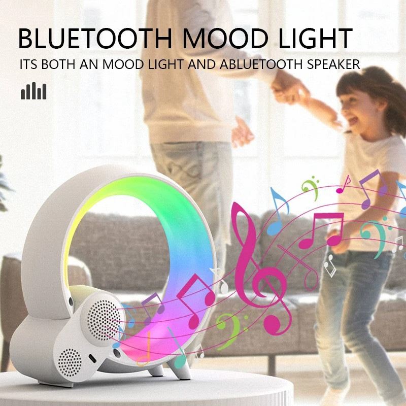RGB красочная ночная лампа app control bluetooth-совместимый динамик светодиодный будильник - фото 3 - id-p220620240