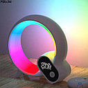 RGB красочная ночная лампа app control bluetooth-совместимый динамик светодиодный будильник, фото 6