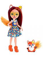 Кукла Enchantimals Mattel с питомцем животные зверюшки игрушка Лисичка Фелисити оригинал подарочная