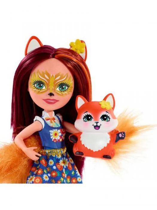 Кукла Enchantimals Mattel с питомцем животные зверюшки игрушка Лисичка Фелисити оригинал подарочная - фото 8 - id-p220624263