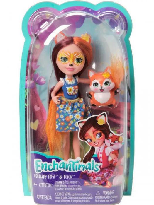 Кукла Enchantimals Mattel с питомцем животные зверюшки игрушка Лисичка Фелисити оригинал подарочная - фото 3 - id-p220625113