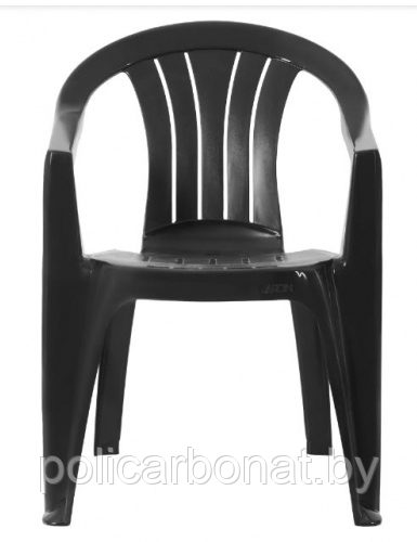 Кресло из пластмассы Sicilia, цвет графит - фото 4 - id-p177458243
