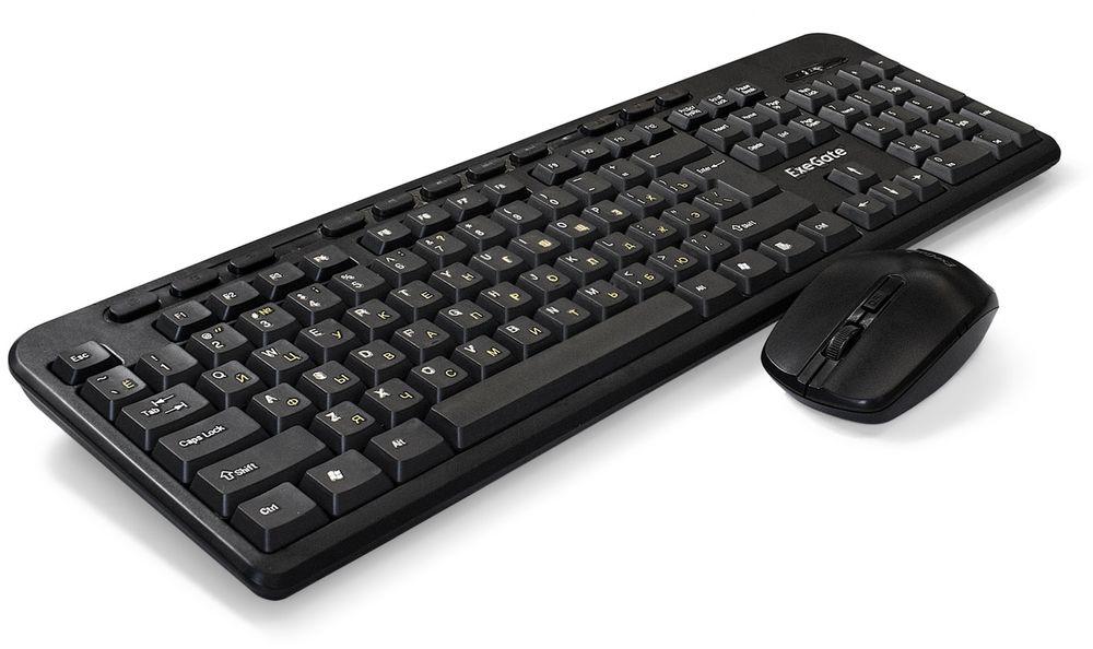 Комплект беспроводной клавиатура и мышь ExeGate Professional Standard Combo MK240, черный 556725 - фото 1 - id-p220625577