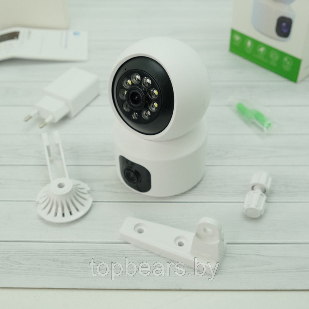Беспроводная видеокамера Smart Wi Fi SQ001-W-L 2 в 1 (2 камеры, день/ночь, датчик движения, тревога, SD card) - фото 6 - id-p219630126