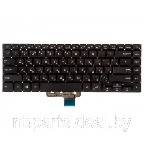 Клавиатура для ноутбука ASUS VivoBook X510 S510 F510 чёрная, с подсветкой, RU - фото 1 - id-p220626296