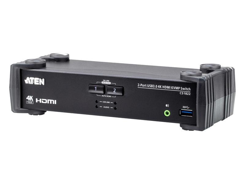 Квм перевключатель ATEN 2-Port USB 3.0 4K HDMI KVMP Switch - фото 1 - id-p220632060