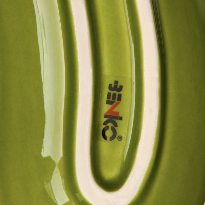 Тарелка керамическая "Кабачок", зеленая, 29 см, 1 сорт, Иран - фото 4 - id-p220636480