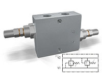 Клапан предохранительный перекрёстный VAU 1/2 (80-300 BAR)