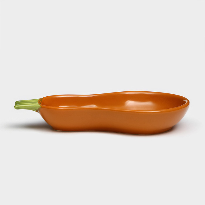 Тарелка керамическая "Тыква", глубокая, темно-оранжевая, 25 см, 1 сорт, Иран - фото 2 - id-p220636481