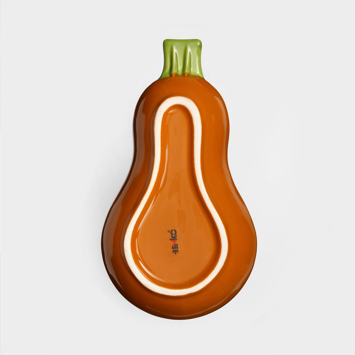 Тарелка керамическая "Тыква", глубокая, темно-оранжевая, 25 см, 1 сорт, Иран - фото 3 - id-p220636481