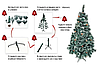 Ёлка искусственная (сосна) 180 см, пушистая, заснеженная, фото 6