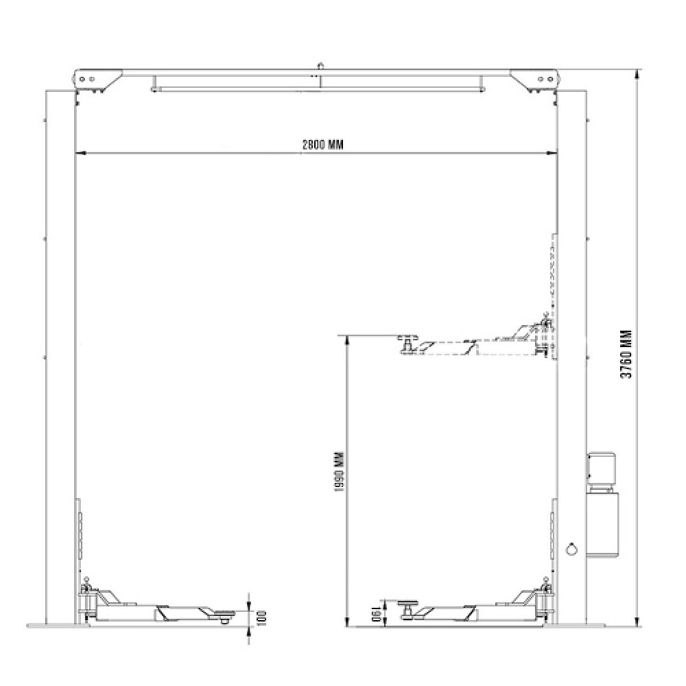 Двухстоечный подъемник с верхней синхронизацией СТОРМ 6340 - фото 3 - id-p220637667