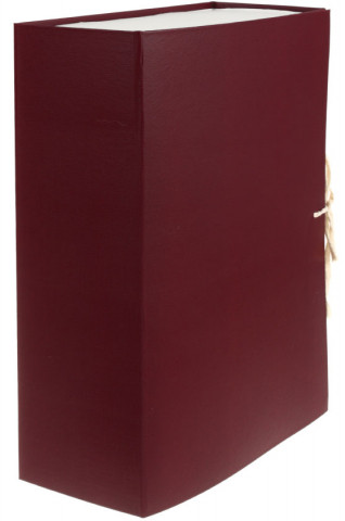 Короб архивный бумвиниловый на завязках Brauberg Archive корешок 100 мм, 240*330*100 мм, бордовый - фото 2 - id-p220645780