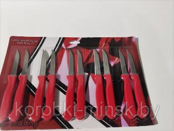 Нож для флористов МС-60 ( 10 шт/уп) , 15,5см, длина лезвия 6,5см, Красные ручки