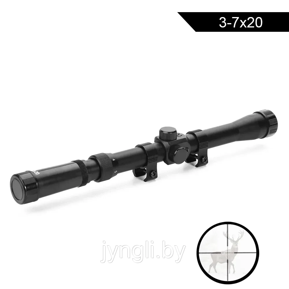 Оптический прицел Riflescope 3-7x20 - фото 1 - id-p220650473