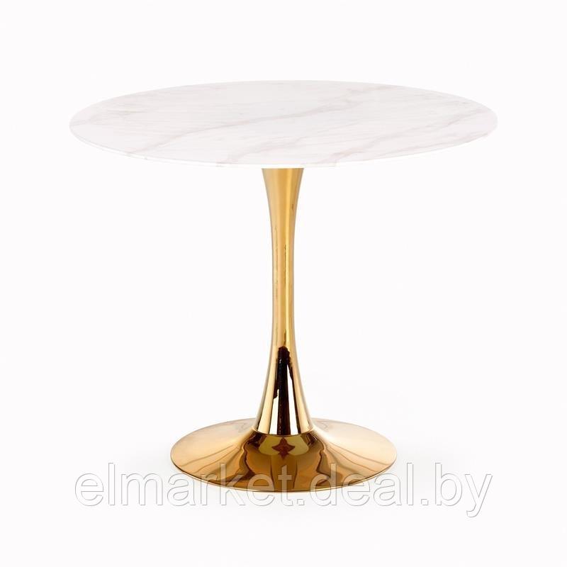 Стол обеденный Halmar CASEMIRO белый мрамор/золотой - фото 1 - id-p220650769
