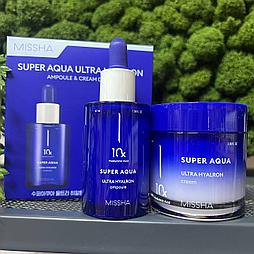 Набор для лица MISSHA (крем, сыворотка) Super Aqua Hyalron Duo Set (70мл, 47мл)