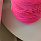 Шнурок Pinori Filati art.Raviolone 80%полиэстер,20%полиамид 290м 100г цвет розовый неон, фото 2