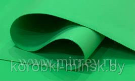 Фоамиран 1 мм 60*70см, 10 листов/уп, Ярко-зеленый. Может присутствовать запах краски. - фото 1 - id-p220660778