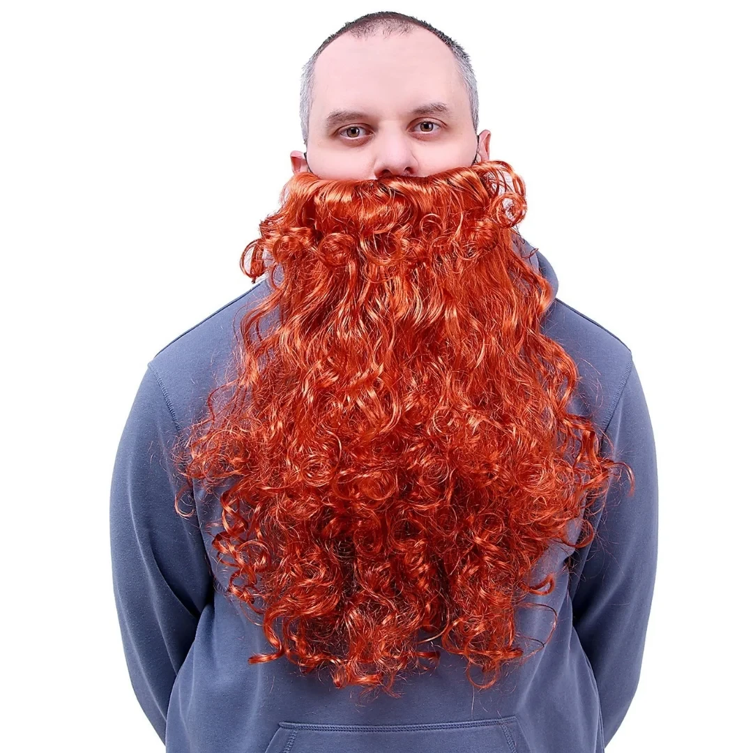 Карнавальная борода рыжая длинная - фото 1 - id-p220663396