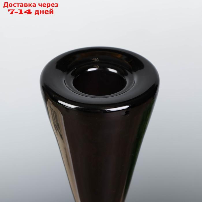 Подсвечник стекло "Узкий бокал" чёрный набор 2 шт 28,5х10,5х10,5 см - фото 3 - id-p220626483